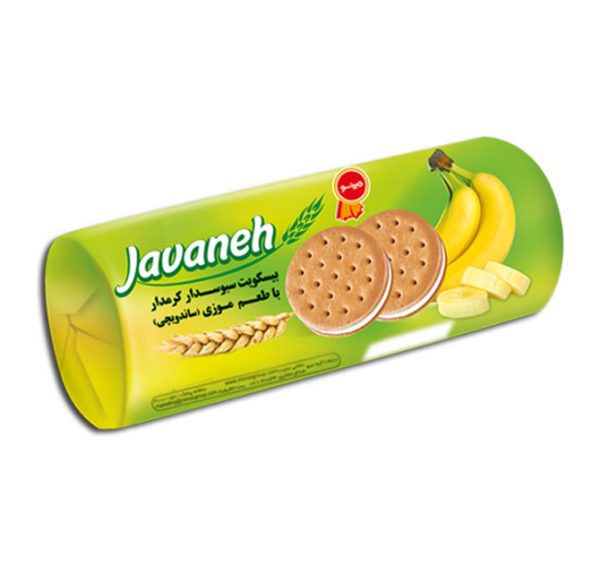 Cream Sweetmeal Biscuit with Banana Flavor- Javaneh